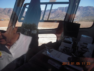 Superior Airport - inside the helicopter