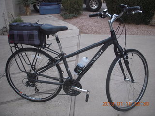 new Trek Verve bicycle (without toe clips)