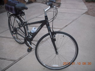 new Trek Verve bicycle (without toe clips)