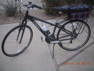new Trek Verve bicycle (without toe clips)