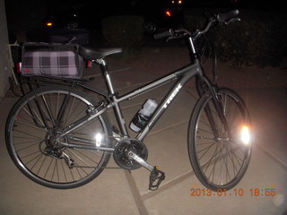 new Trek Verve bicycle with toe clips