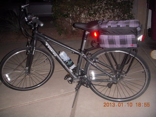 new Trek Verve bicycle with toe clips