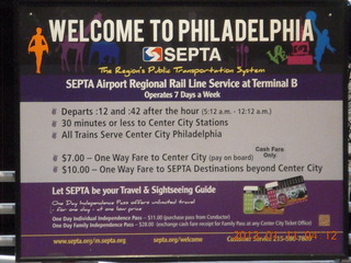 Philadelphia SEPTA sign