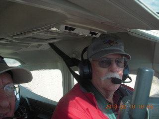 Adam and Charles R in his airplane