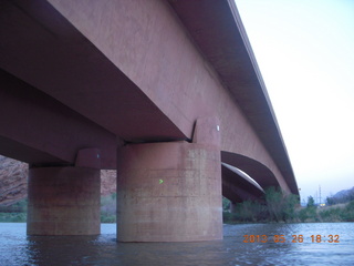 night boat ride along the Colorado River - bridge