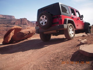 87 89t. Chicken Corner drive - end of the road - my red Jeep