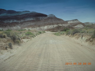 120 89u. Caineville Wash Road - washboard road