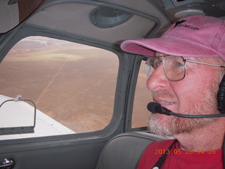 1216 89u. Adam flying N8377W back to Canyonlands