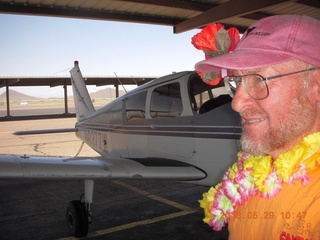 1222 89v. aerial - Adam and leis and flower and N8377W at Deer Valley