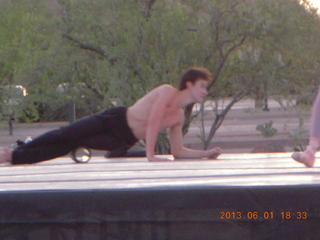 ballet dancers warming up for Topia