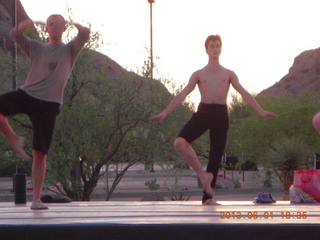 ballet dancers warming up for Topia