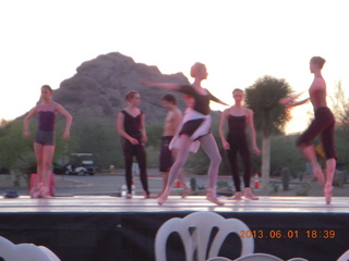 ballet dancers warming up for Topia