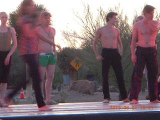 ballet dancers warming up for Topia