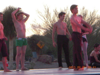 ballet dancers warming up for Topia