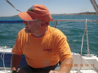 Sean's new boat - Kristina II - Adam sailing