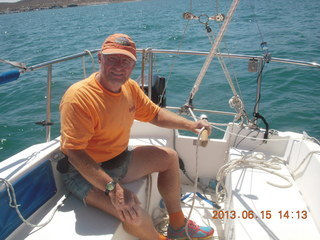 Sean's new boat - Kristina II - Adam sailing