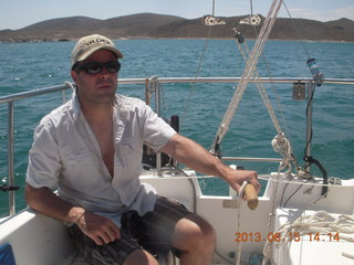 Sean's new boat - Kristina II - Sean sailing