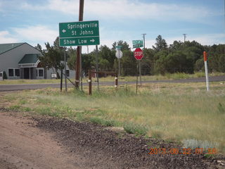 road sign in Show Low