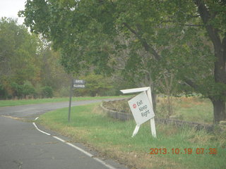 old Bell Labs building in Holmdel - falling sign