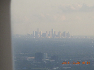 Houston out the airliner window