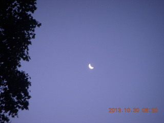 London run - sky with moon