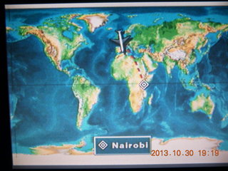 flight to Nairobi display