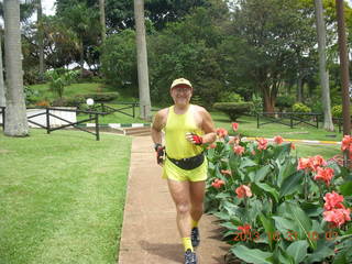 Kampala Sheraton run - Adam running