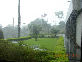 Uganda - Kampala - Sheraton hotel rainstorm