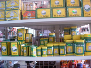 67 8f1. Uganda - drive north to Chobe Sarari Lodge - local store selection