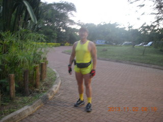 2079 8f2. Uganda - Chobe Safari Lodge - Adam after running