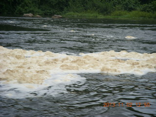 Uganda - Murcheson Falls National Park boat ride - Mucheson Falls foam