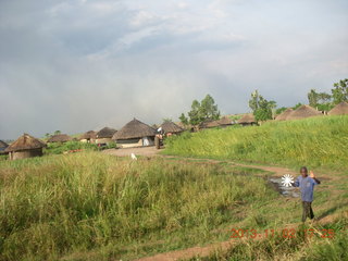 Uganda - bus ride back to Chobe Safari Resort - back of elephant