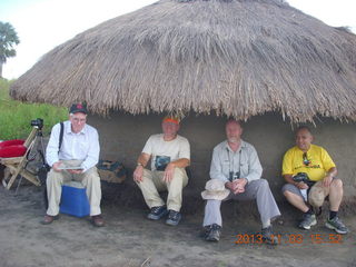 93 8f3. Uganda - eclipse site - four of us including Adam