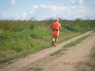 Uganda - eclipse site - Adam running (back)