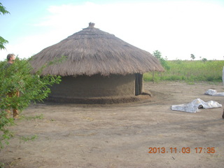 Uganda - eclipse site - our hosts' hut home