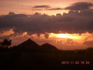 Uganda - driving back from eclipse - sunset