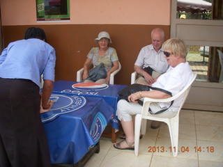 Uganda - drive to chimpanzee park - Coke display