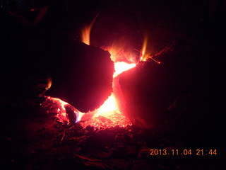 Uganda - farm resort - camp fire from last night