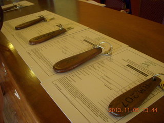 Uganda - Mountain of the Moon hotel - keys ready