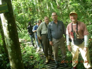 222 8f6. Uganda - Primate Lodge Kabile chimpanzee park - people with Adam