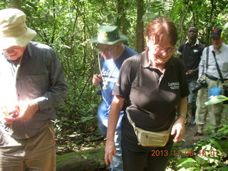 Uganda - Primate Lodge Kabile chimpanzee park - elephant footprint water hole