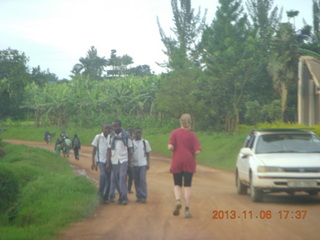 Uganda - drive back from chimpanzee park - another runner