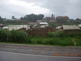 Uganda - drive back to Kampala - rain