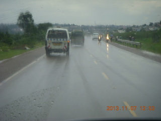 Uganda - drive back to Kampala - rain