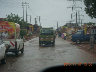 Uganda - drive back to Kampala - rain