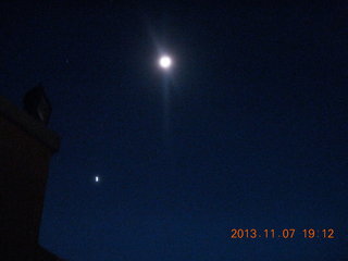 124 8f7. Uganda - Entebbe - Protea Hotel - overexposed Venus and moon