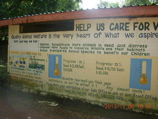 Uganda - Entebbe - Uganda Wildlife Education Center (UWEC) sign