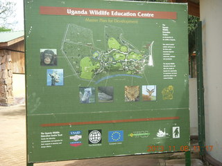 Uganda - Entebbe - Uganda Wildlife Education Center (UWEC) sign