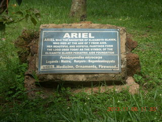 Uganda - Entebbe - Uganda Wildlife Education Center (UWEC) sign