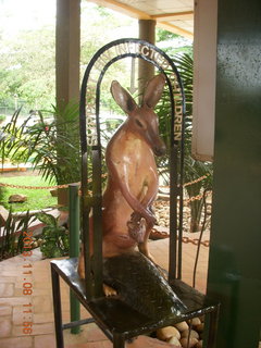 Uganda - Entebbe - Uganda Wildlife Education Center (UWEC) - kangaroo sculpture